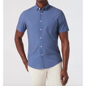 NEW MIZZEN + MAIN leeward short sleeve button down shirt in coastal fjord hatch